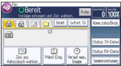 RICOH AFICIO MPC305SP - Registrieren von Zielen im Adressbuch auf dem Standby-Bildschirm mit [Neues Progr.] - 2