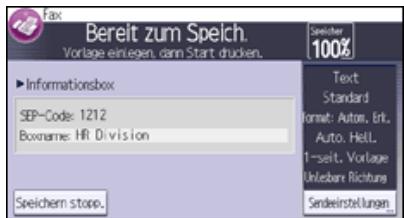 RICOH AFICIO MPC305SP - Speichern von Dokumenten in der Informationsbox - 4