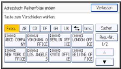 RICOH AFICIO MPC305SP - Ändern der Reihenfolge gespeicherter Namen - 2