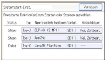 RICOH AFICIO MPC305SP - Starten einer erweiterten Funktion über das Bedienfeld - 2