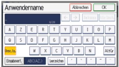 RICOH AFICIO MPC305SP - Texteingabe-Bildschirm - 2