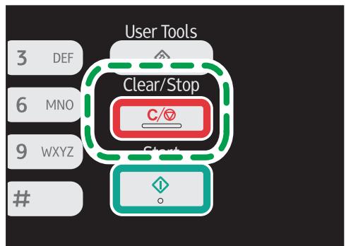 RICOH AFICIO SP 213SFNW - Press the [Clear/Stop] key. - 1