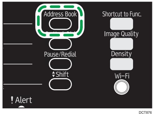 RICOH AFICIO SP 213SFNW - Press the [Address Book] key. - 1