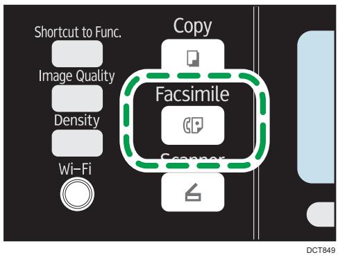 RICOH AFICIO SP 213SFNW - Press the [Facsimile] key. - 1