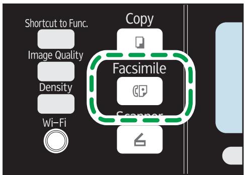 RICOH AFICIO SP 213SFNW - Press the [Facsimile] key. - 1