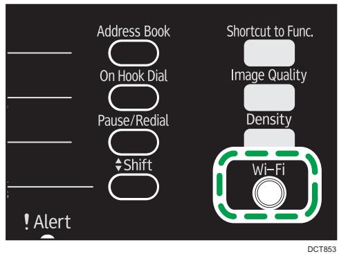 RICOH AFICIO SP 213SFNW - Press the [Wi-Fi] key. - 1