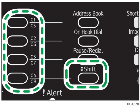 RICOH AFICIO SP 213SFNW - Press the One Touch button to which the desired Quick Dial entry is registered. - 1
