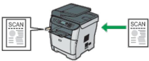RICOH AFICIO SP3500SF - Gescannte Dateien an ein USB-Stick senden - 1