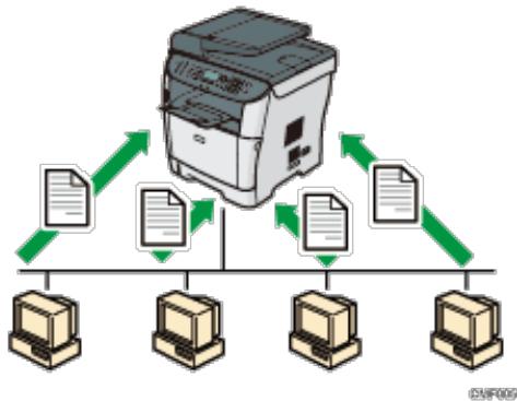 RICOH AFICIO SP3500SF - Über ein Netzwerk verbinden - 1