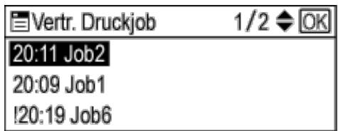 RICOH AFICIO SP3500SF - Überprüfen, welche Jobs für vertrauliche Druckdateien abgebrochen wurden - 3