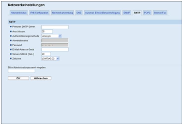 RICOH AFICIO SP3500SF - Konfigurieren der SMTP-Einstellungen - 1