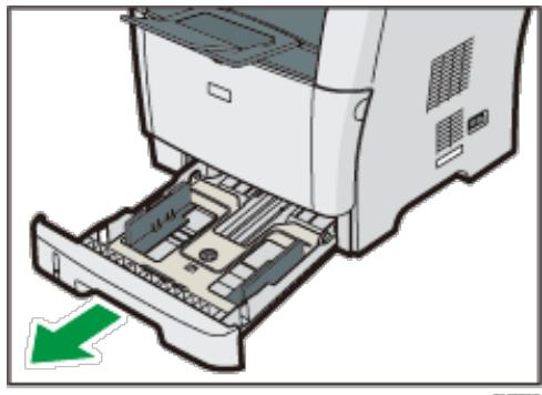 RICOH AFICIO SP3500SF - Ziehen Sie das Magazin 1 vorsichtig mit beiden Händen heraus. - 1