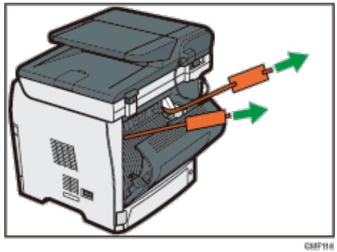 RICOH AFICIO SP3500SF - Entfernen Sie die Schutzfolie und die Schutzmaterialien. - 3