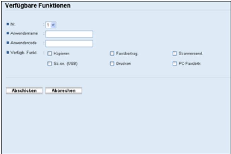 RICOH AFICIO SP3500SF - Aktiviert die Anwenderbeschränkungseinstellungen - 3
