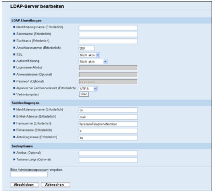 RICOH AFICIO SP3500SF - Programmieren/Ändern/Löschen des LDAP-Servers - 2