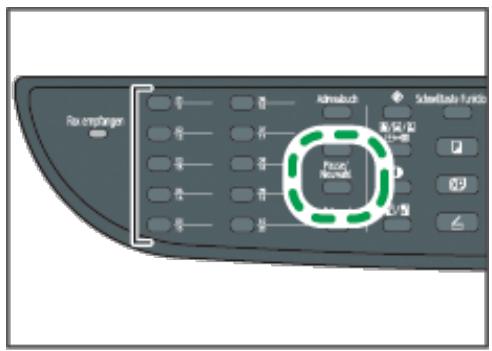 RICOH AFICIO SP3500SF - Die Taste [Pause/Neuwahl] verwenden. - 1