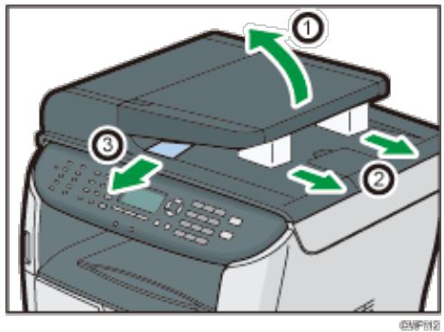 RICOH AFICIO SP3500SF - Entfernen Sie die Schutzfolie und die Schutzmaterialien. - 1