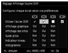 RICOH GR - Paramétrage des informations apparaissant dans le mode prise de vue - 1