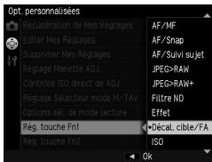 RICOH GR - Enregistrement de fonctions sur les touches fn1/fn2/effet - 1