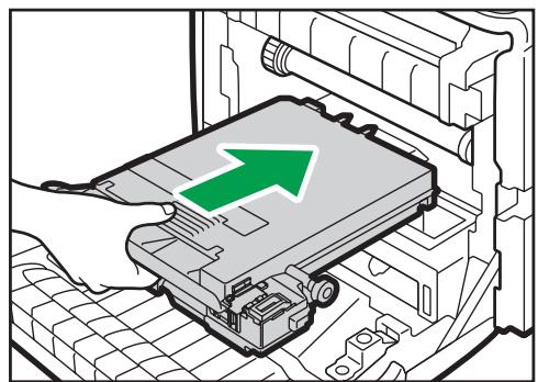 RICOH SP C252SF - Maintenez le centre de la nouvelle cartouche de toner usage, puis insérez-la avec précaution à moitié dans le corps de l'appareil. - 1