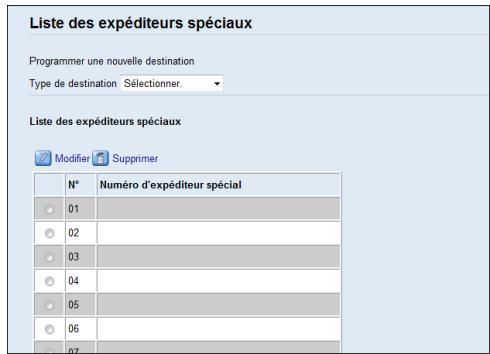 RICOH SP C252SF - Enregistrement des expéditeurs spéciaux - 1