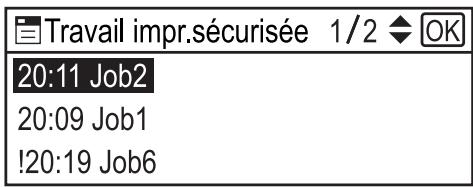 RICOH SP C252SF - Vérifier quels travaux d'impression sécurisée ont été annulés - 3