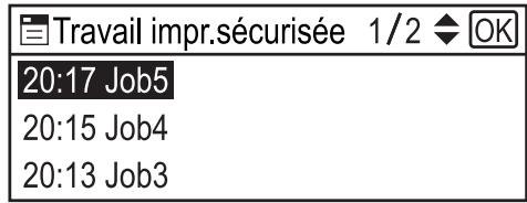 RICOH SP C252SF - Suppression d'un fichier d'impression sécurisée - 3