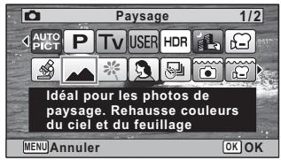 RICOH WG-4 - Choisissez un mode scène à l'aide du bouton de navigation (▲▼▲). - 1