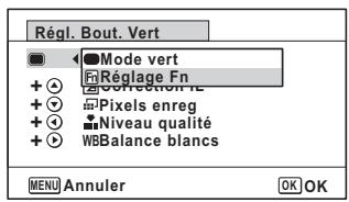 RICOH WG-4 - Attribution des fonctions féquement utilisées au bouton de navigation (Réglage Fn) - 2