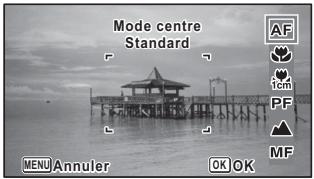 RICOH WG-4 - Appuyez sur le bouton de navigation (▶) en mode ①. - 1