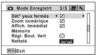 RICOH WG-4 - - Menu 3 [Mode Enregistrt] - 1