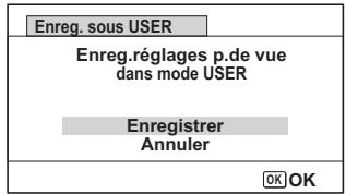 RICOH WG-5 GPS - Utilisez le bouton de navigation (▲▼) pour sélectionner [Enregistrer sous USER] dans le menu [Réglages] puis appuyez sur le bouton de navigation (▶). - 1