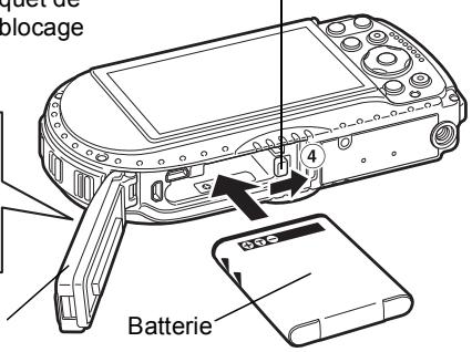 RICOH WG-5 GPS - Installation de la batterie - 2