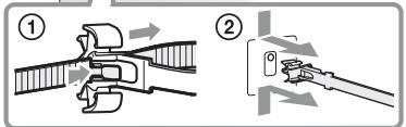 SONY KD-43XD8005,  KD-49XD8005,  KD49X8005,  KD55X8005 - Detach the cable holder (supplied with the TV). - 2