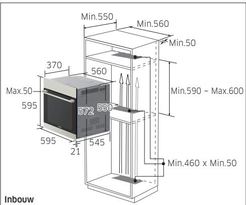 SAMSUNG NV66H5737LB - Installatie in een kast - 1