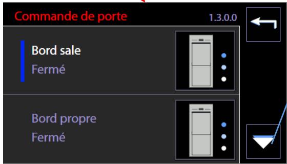 SMEG WD6010M6 - Bouton « cadenas » pour accéder à la page de mouvement des portes, ou « commande de porte - 4