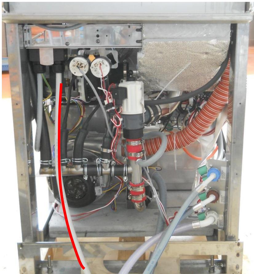 SMEG WD6010M6 - Accès au câble pour l'alimentation électrique et accès aux connections hydrauliques - 1