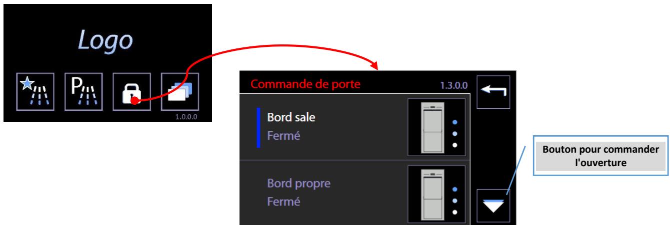 SMEG WD6010M6 - Bouton pour accéder à la page de mouvement des portes. - 3