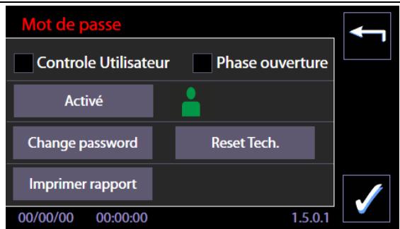 SMEG WD6010M6 - Accès à la page de gestion du mot de passe. - 1
