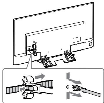 SONY KD-75XD8505B,  KD65XD8505B - Detach the cable holder (supplied with the TV). - 1