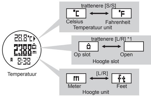 LA CROSSE TECHNOLOGY WTXG-66,  WTXG-82 - Hoogtemeter modus: instellen van de units en het hoogteslot - 2