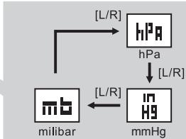 LA CROSSE TECHNOLOGY WTXG-66,  WTXG-82 - Modo Barómetro - Ajuste las Unidades - 4