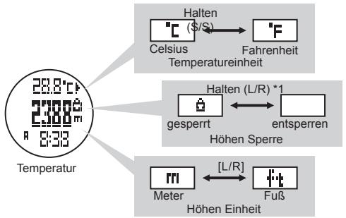 LA CROSSE TECHNOLOGY WTXG-66,  WTXG-82 - 12.2Hohenmesser Modus - Einstellung des Gerätes und Höhen Sperre - 2