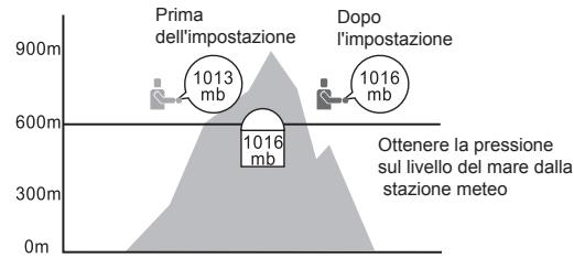 LA CROSSE TECHNOLOGY WTXG-66,  WTXG-82 - 13.3.1Modalità Barometro - Menu 1, Impostare la Pressione sul Livelli del Mare - 1