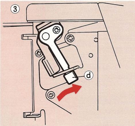 ELNA LOCK PRO 4 DE - REGLAGE DE LA PPRESSION DU PIED PRESSE-ETOFFE - 3