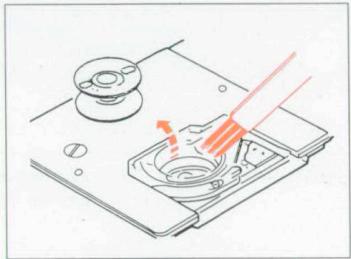 ELNA 3005 - CLEANING THE BOBBIN CASE - 2