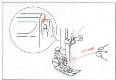ELNA 3005 - DRAWING UP THE BOBBIN THREAD - 3