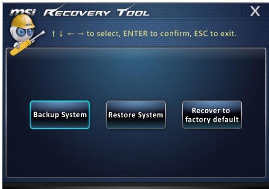 MSI AG2712A-027EU - > System Backup (Sauvegarde du système) - 1