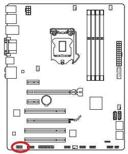MSI B85-G41 PC MATE - JAUD1: Audioanschluss des Frontpanels - 1