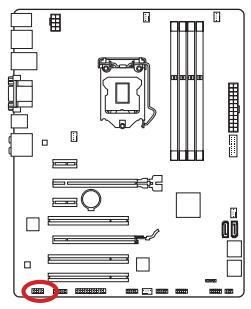 MSI B85-G41 PC MATE - JAUD1: Connecteur audio panneau avant - 1